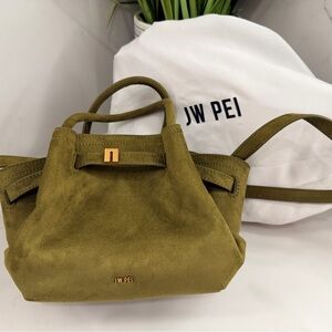 JW PEI Mini Bag in Olive Suede